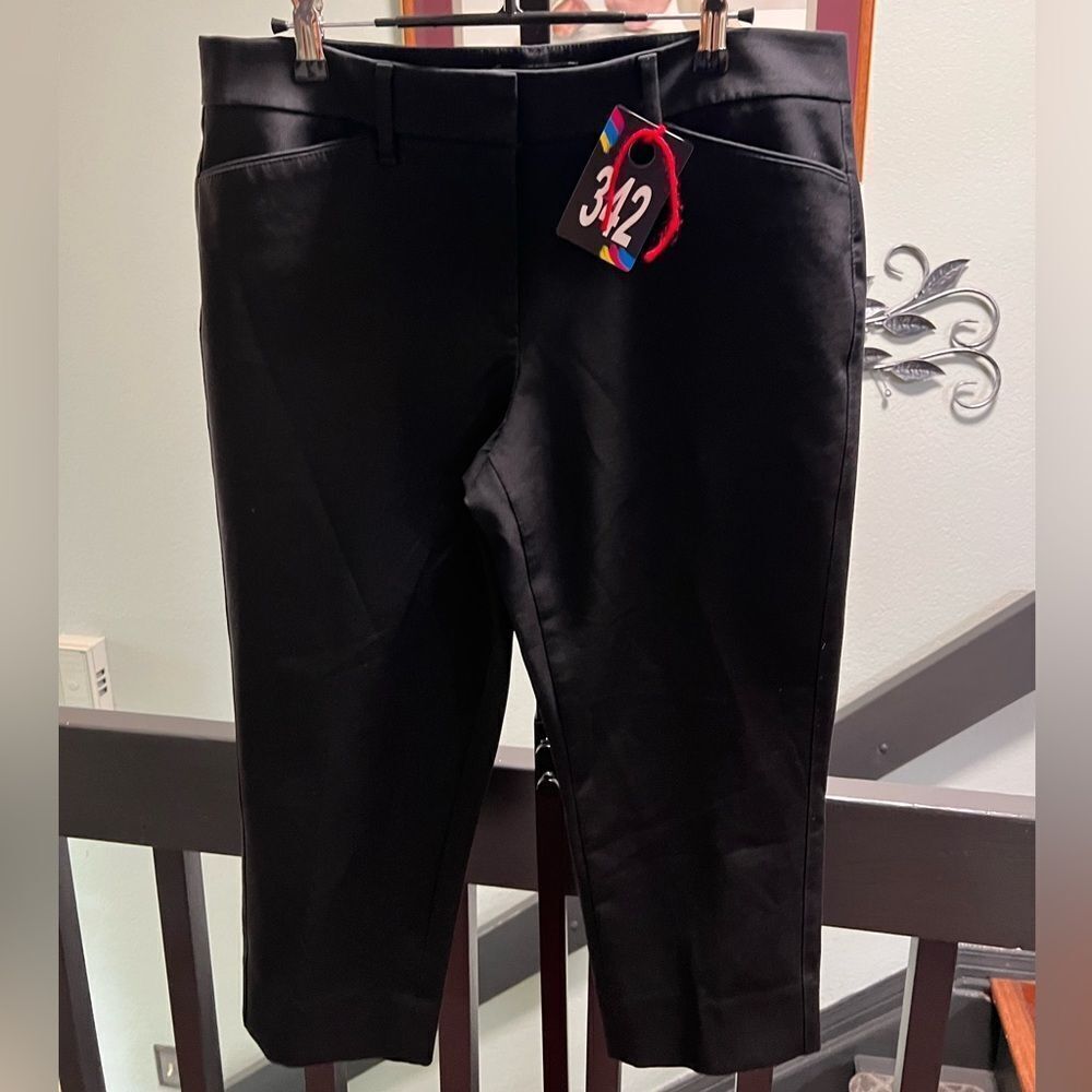 White House Black Market Black Straight Crop Pants #DP342